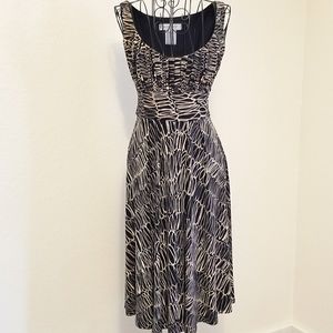 Nine West Black & Cream Dress, Size 2